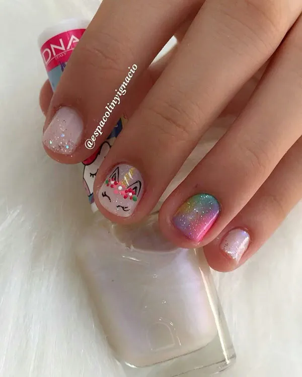 Unicorn nail designs for kids 20