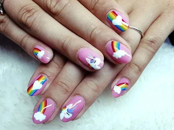 Unicorn nail designs for kids 21