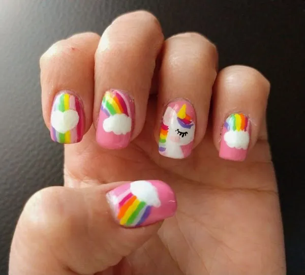 Unicorn nail designs for kids 26