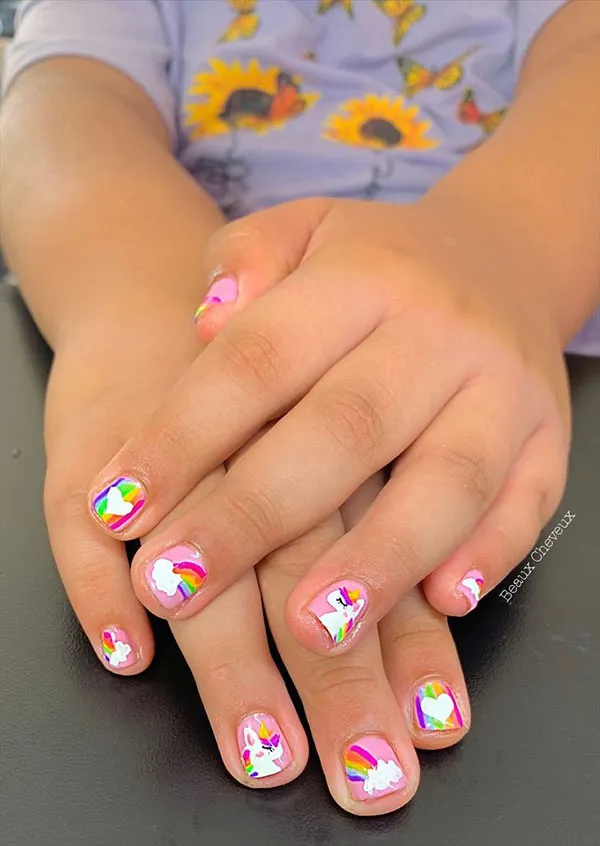 Unicorn nail designs for kids 3