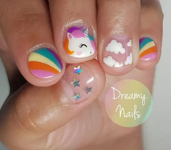 Unicorn nail designs for kids 31