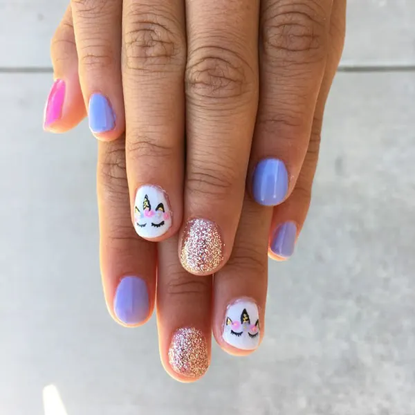 Unicorn nail designs for kids 5