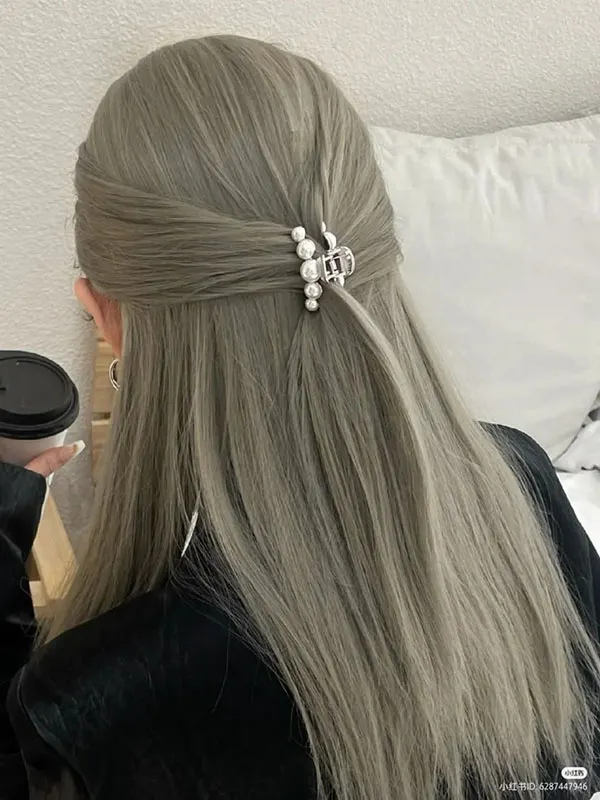 Very light olive hair color 19