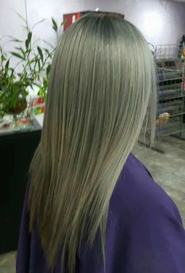Very light olive hair color 2