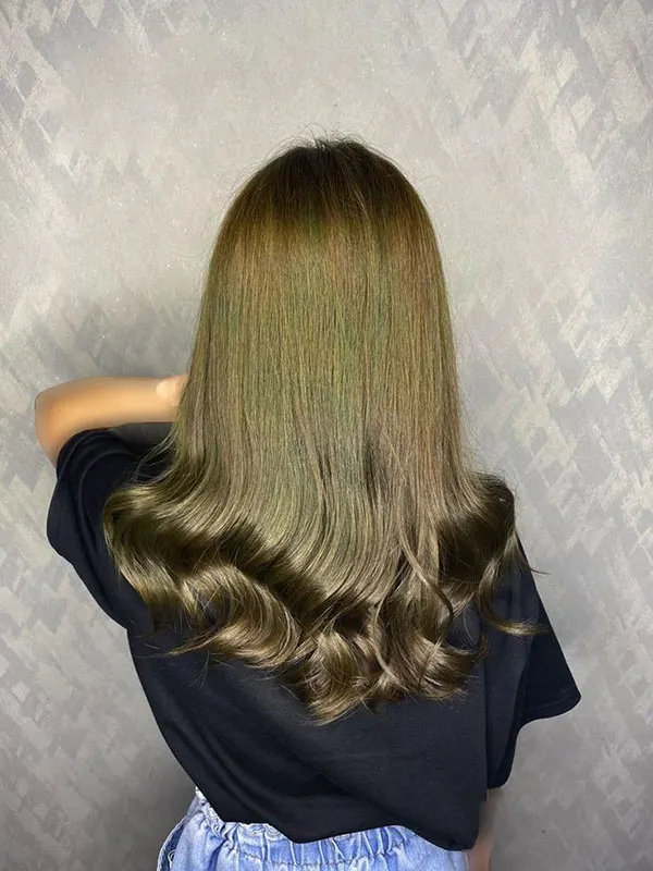 Very light olive hair color 23