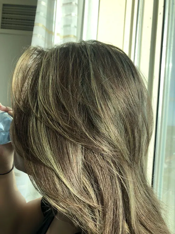 Very light olive hair color 24