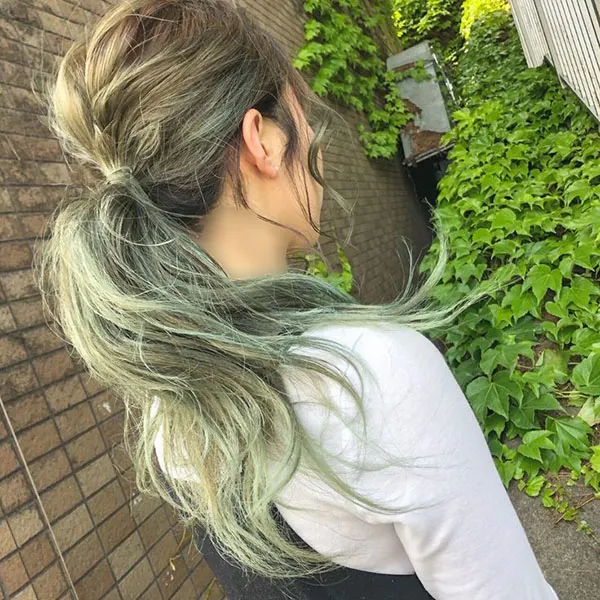 Very light olive hair color 26