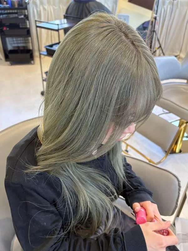 Very light olive hair color 28