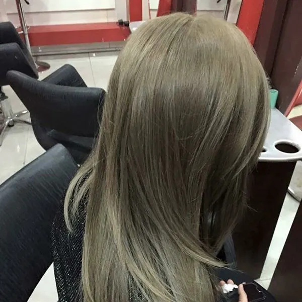 Very light olive hair color 8