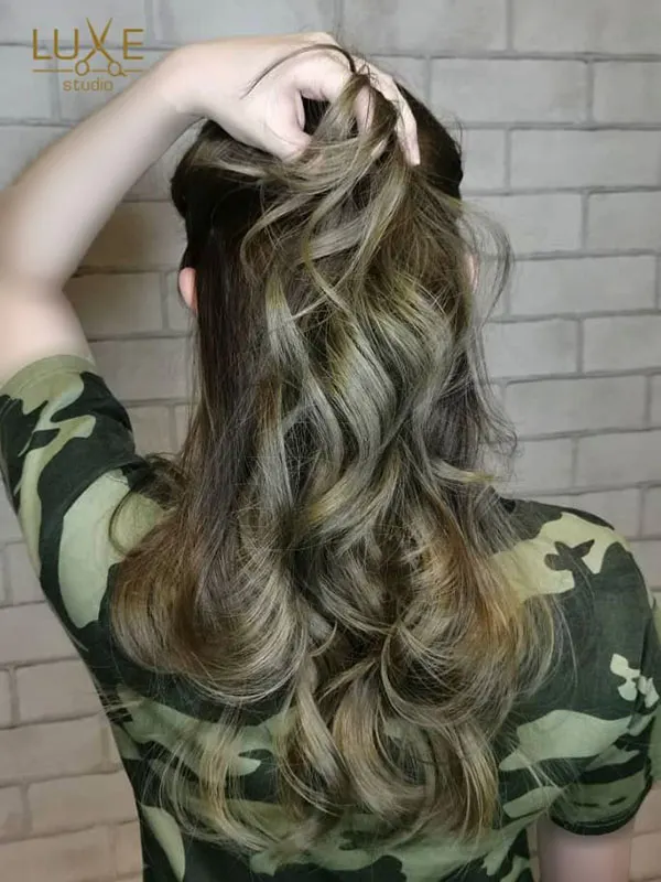 Very light olive hair color 9