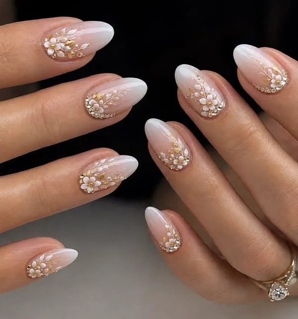 32 طرح ناخن برای عروسی | انتخابهایی که از مد نمیافتند! 18 Wedding nail designs 12