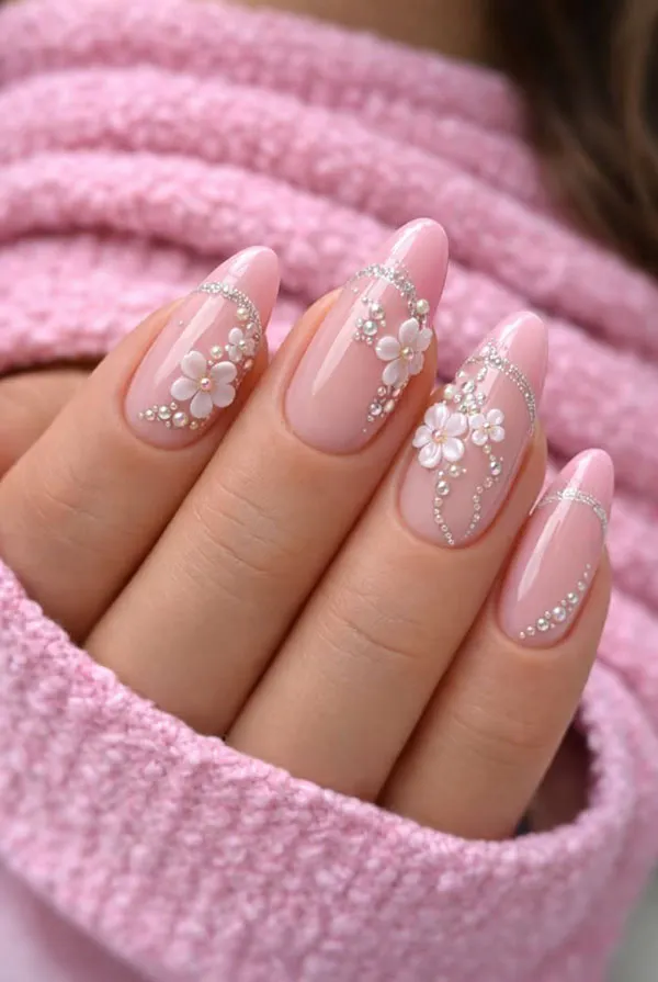 32 طرح ناخن برای عروسی | انتخابهایی که از مد نمیافتند! 21 Wedding nail designs 15