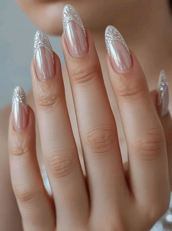 32 طرح ناخن برای عروسی | انتخابهایی که از مد نمیافتند! 29 Wedding nail designs 21