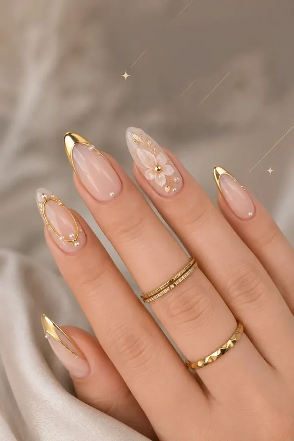 32 طرح ناخن برای عروسی | انتخابهایی که از مد نمیافتند! 34 Wedding nail designs 24