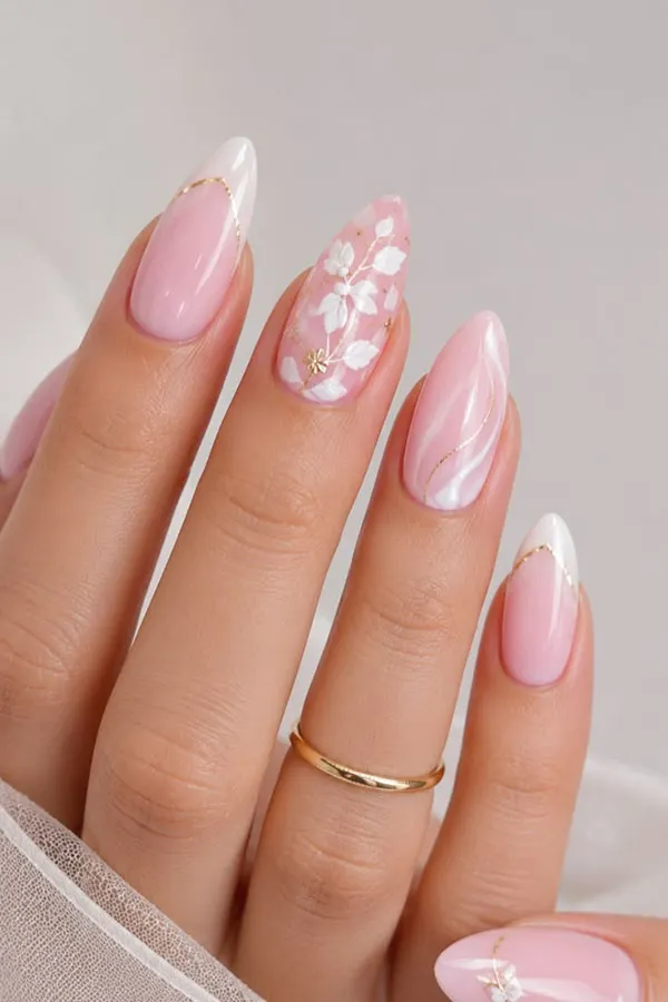 32 طرح ناخن برای عروسی | انتخابهایی که از مد نمیافتند! 32 Wedding nail designs 26