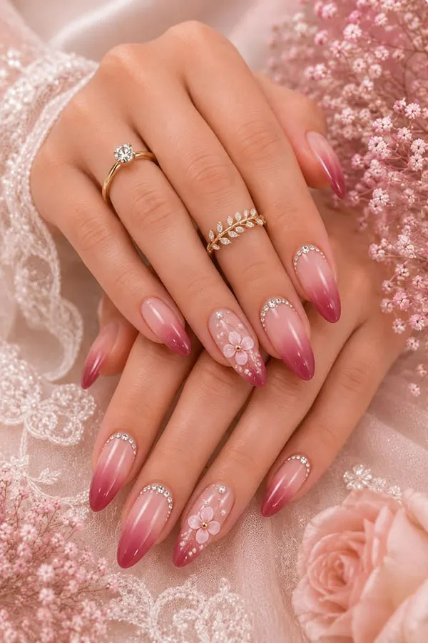 32 طرح ناخن برای عروسی | انتخابهایی که از مد نمیافتند! 30 Wedding nail designs 31