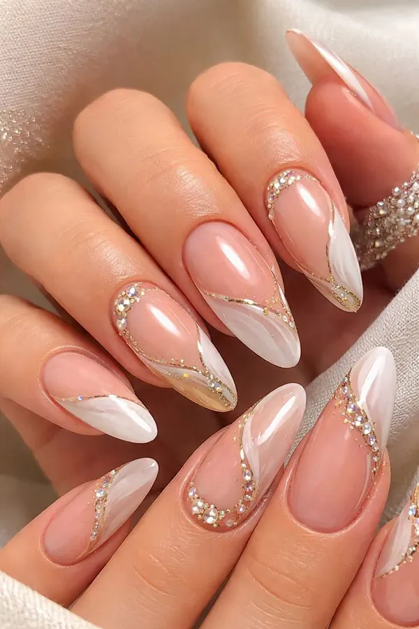32 طرح ناخن برای عروسی | انتخابهایی که از مد نمیافتند! 15 Wedding nail designs 9