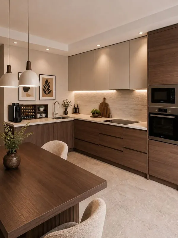White and brown cabinets 19