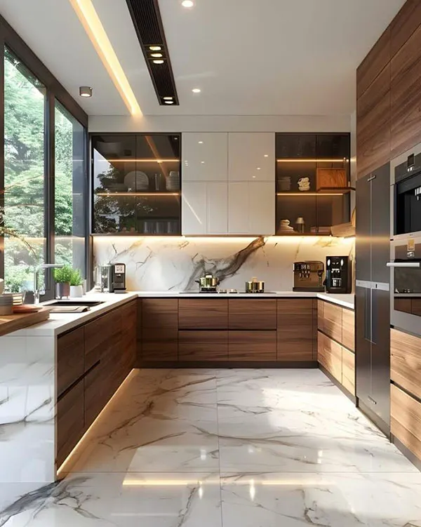 White and brown cabinets 20