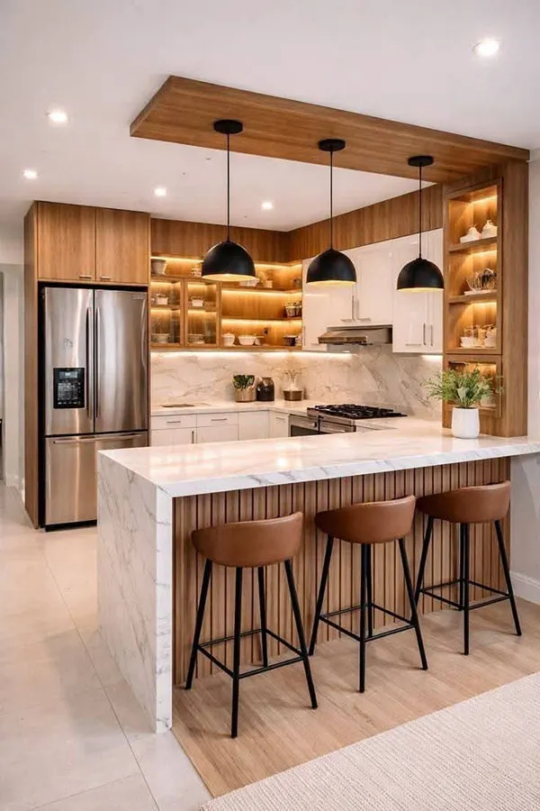 White and brown cabinets 22
