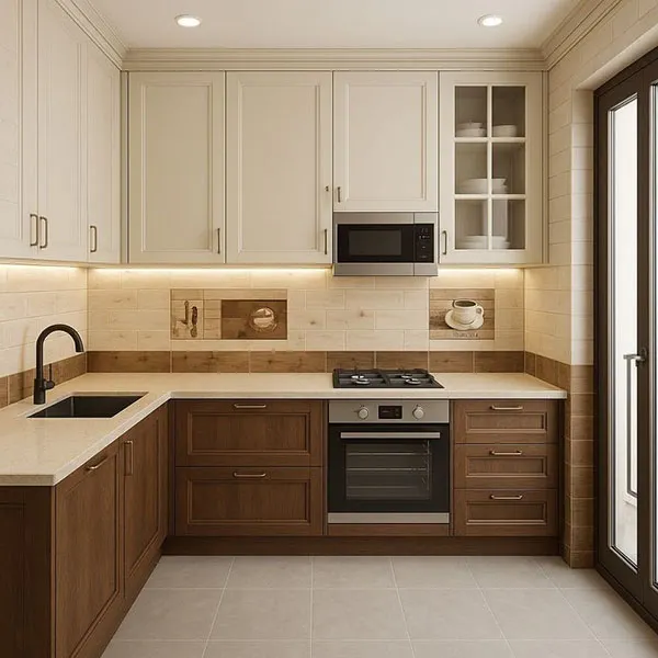White and brown cabinets 25