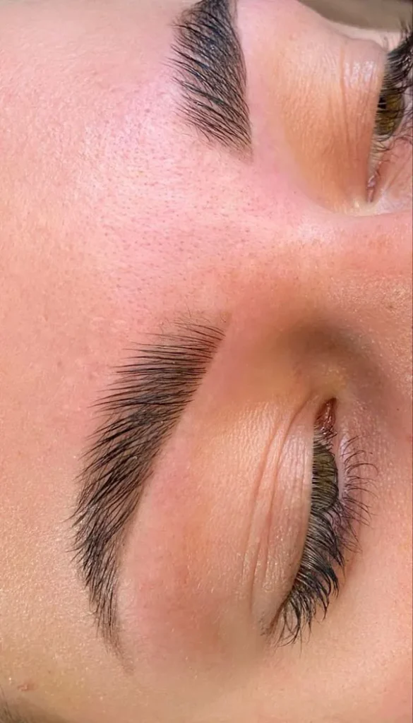 Wide and short eyebrow model 28
