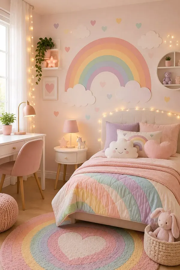 رنگ اتاق خواب دخترانه 2026؛ شیکترین رنگها و ترکیبهای جدید! 13 2026 Girls Bedroom Color Trends 14