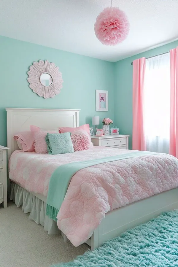 رنگ اتاق خواب دخترانه 2026؛ شیکترین رنگها و ترکیبهای جدید! 22 2026 Girls Bedroom Color Trends 23