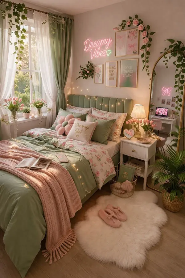 رنگ اتاق خواب دخترانه 2026؛ شیکترین رنگها و ترکیبهای جدید! 28 2026 Girls Bedroom Color Trends 24