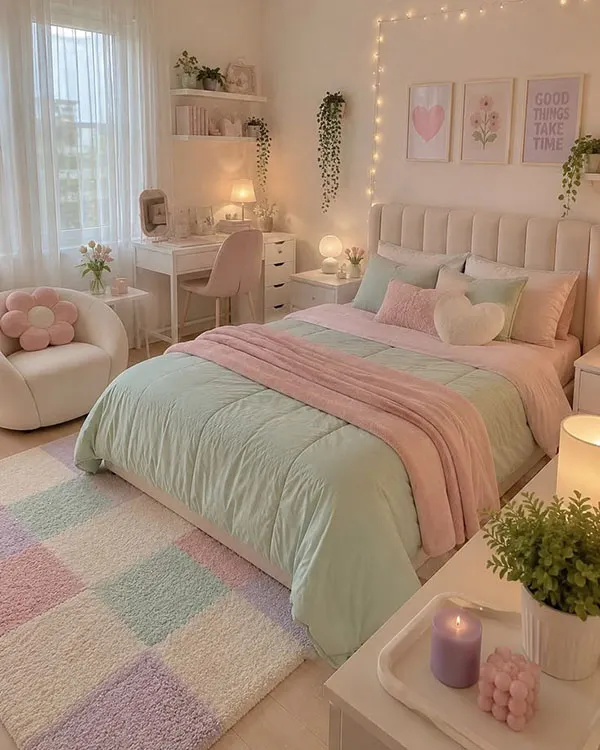 رنگ اتاق خواب دخترانه 2026؛ شیکترین رنگها و ترکیبهای جدید! 31 2026 Girls Bedroom Color Trends 28