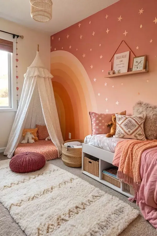 رنگ اتاق خواب دخترانه 2026؛ شیکترین رنگها و ترکیبهای جدید! 7 2026 Girls Bedroom Color Trends 3