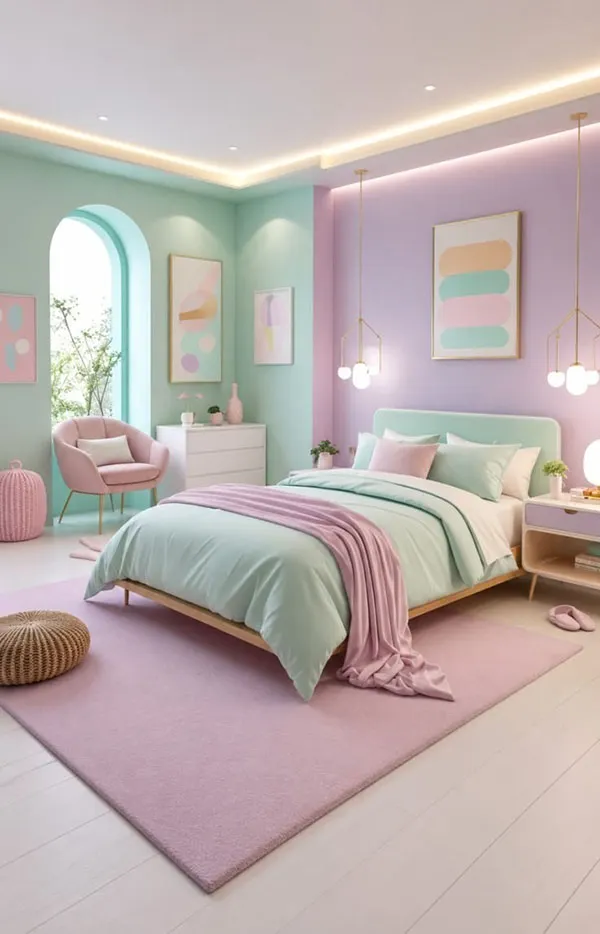 رنگ اتاق خواب دخترانه 2026؛ شیکترین رنگها و ترکیبهای جدید! 9 2026 Girls Bedroom Color Trends 9