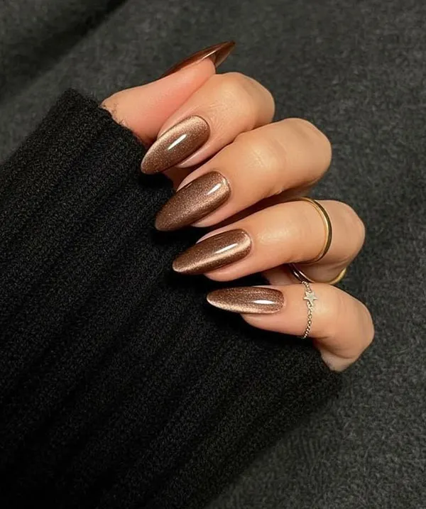 Autumn Chrome Nail Design 12