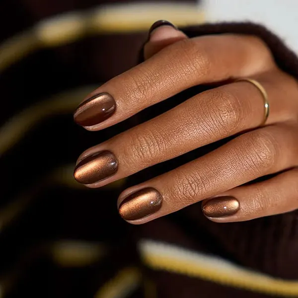 Autumn Chrome Nail Design 14