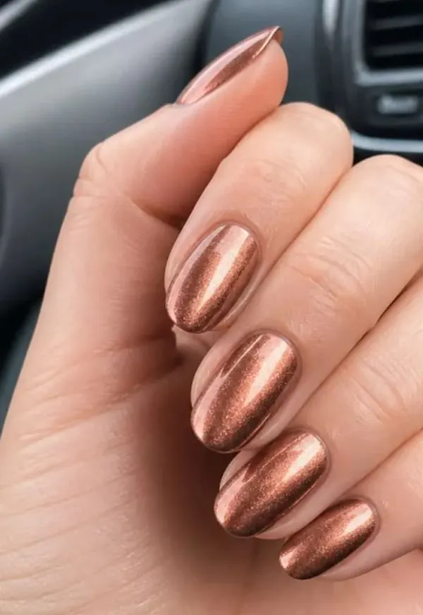 Autumn Chrome Nail Design 15
