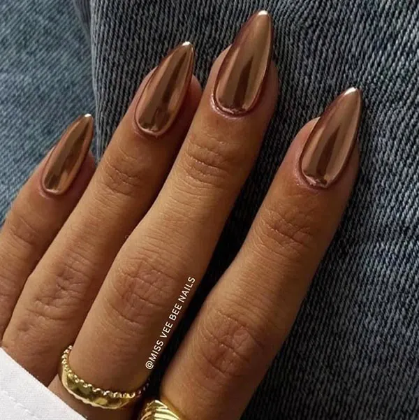 Autumn Chrome Nail Design 32