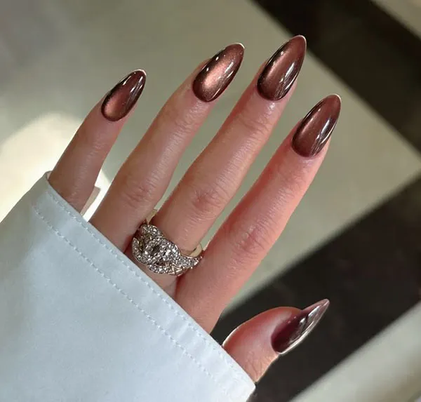 Autumn Chrome Nail Design 9