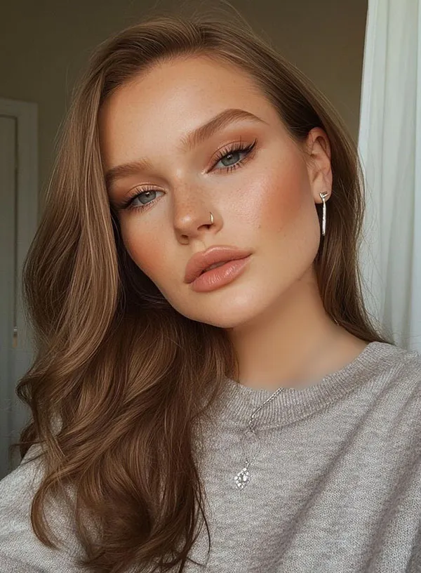 میکاپ پاییزی دخترانه 2026؛ 30 مدل برای حالوهوای امسال! 5 Autumn makeup for girls 1