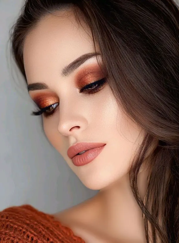 میکاپ پاییزی دخترانه 2026؛ 30 مدل برای حالوهوای امسال! 15 Autumn makeup for girls 12