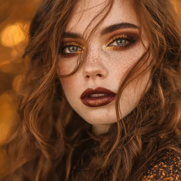 میکاپ پاییزی دخترانه 2026؛ 30 مدل برای حالوهوای امسال! 21 Autumn makeup for girls 18