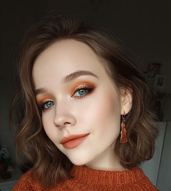 میکاپ پاییزی دخترانه 2026؛ 30 مدل برای حالوهوای امسال! 6 Autumn makeup for girls 2