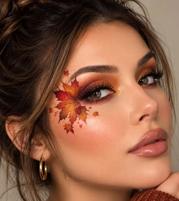 میکاپ پاییزی دخترانه 2026؛ 30 مدل برای حالوهوای امسال! 31 Autumn makeup for girls 29