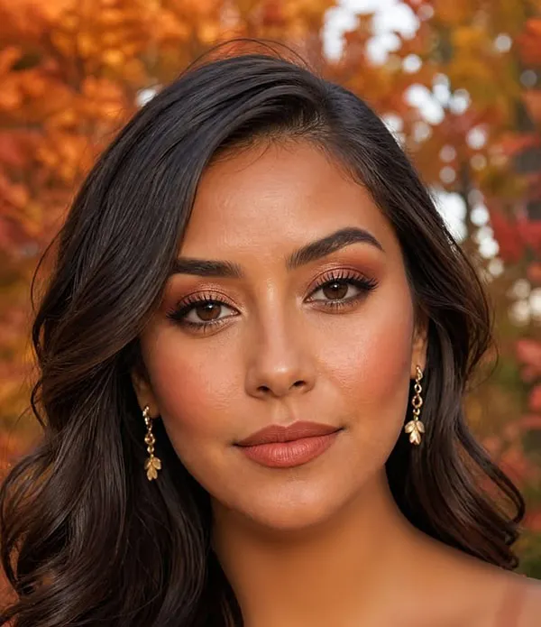 میکاپ پاییزی دخترانه 2026؛ 30 مدل برای حالوهوای امسال! 9 Autumn makeup for girls 5