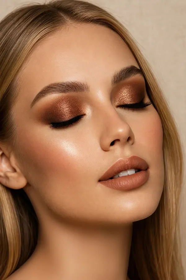 میکاپ پاییزی دخترانه 2026؛ 30 مدل برای حالوهوای امسال! 10 Autumn makeup for girls 6
