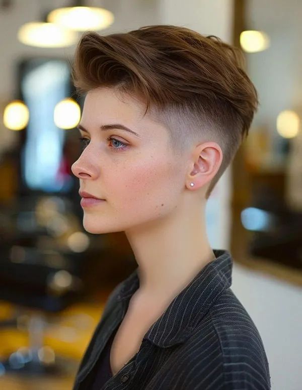 30 مدل مو پسرانه برای دختر؛ از تصمیم سخت تا نتیجهای که عاشقش میشوی! 11 Boyish hairstyles for girls 7