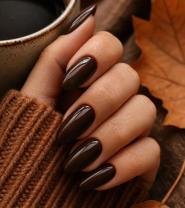 Chocolate themed nail design 20