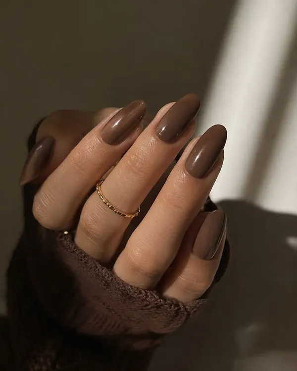 Chocolate themed nail design 22