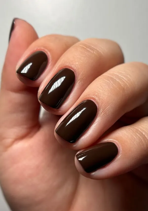 Chocolate themed nail design 31
