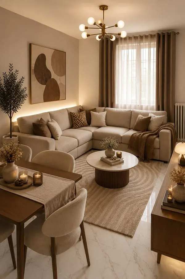 Cream and brown decoration 17