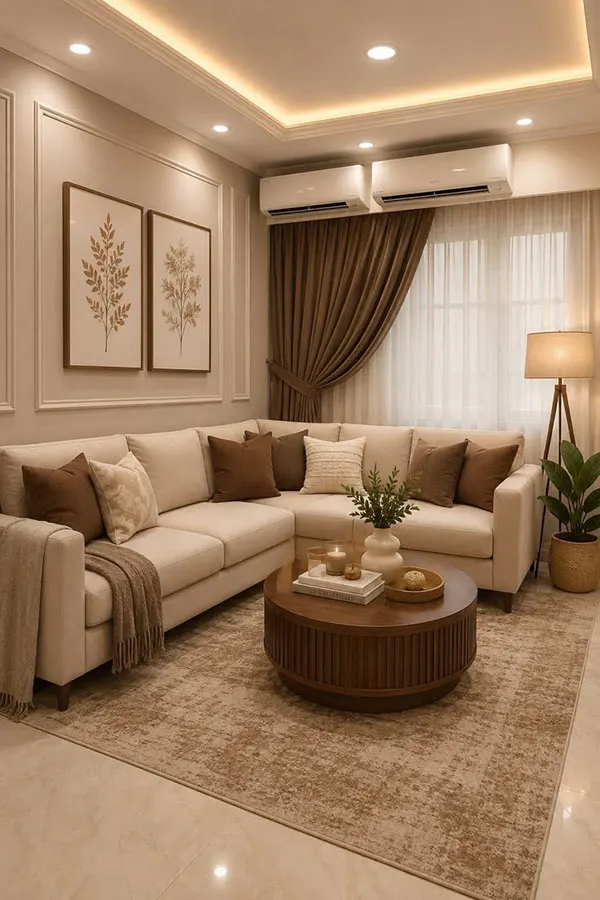 Cream and brown decoration 18